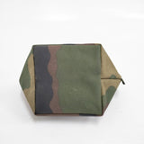 Herve Chapelier 927W カモフラージュ コーデュラ舟型ポーチ M 迷彩 ポーチ カーキ レディース エルベ・シャプリエ【中古】5-1217G◎