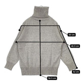 Le pivot ウール混 タートルネック アンゴラ混 セーター ニット グレー レディース ルピボット【中古】6-0105T∞