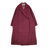 LUV OUR DAYS LV-JK1308 PECOLAMB ラップアップコート ウール 日本製 サイズF コート エンジ レディース ラブアワーデイズ【中古】5-1230A△