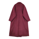 LUV OUR DAYS LV-JK1308 PECOLAMB ラップアップコート ウール 日本製 サイズF コート エンジ レディース ラブアワーデイズ【中古】5-1230A△