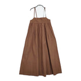 BEAUTY&YOUTH UNITED ARROWS ナイロンコットンギャザーキャミワンピース 定価15950円 23SS ブラウン レディース ビューティアンドユース【中古】6-0311M♪