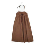 BEAUTY&YOUTH UNITED ARROWS ナイロンコットンギャザーキャミワンピース 定価15950円 23SS ブラウン レディース ビューティアンドユース【中古】6-0311M♪