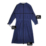 HOLLYWOOD RANCH MARKET HRM 千鳥格子 ワンピース ブルー レディース ハリウッドランチマーケット【中古】6-0307M∞