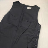 Harriss コンビネゾン FP182-57062 サイドボタン サロペットパンツ オールインワン ツナギ ネイビー レディース ハリス【中古】6-0307M∞