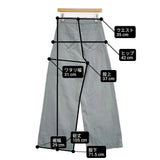 archi CHLORITE PANTS オーガニックコットン ワイドパンツ 日本製 サイズM パンツ ブルーグレー レディース アーキ【中古】6-0329G△