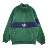 adidas Originals ウィンターボアフリースジャケット 定価17600円 プルオーバー ジャケット カレッジグリーン メンズ アディダスオリジナルス【中古】5-1219T♪