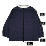 Lisette LB-17E058 サイズ38 タック バックボタン ブラウス シャツ ネイビー レディース リゼッタ【中古】6-0224M♪