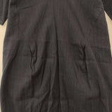 humoresque V-neck dress インディゴ DS2102a リネンコットンドレス ワンピース ネイビー レディース ユーモレスク【中古】6-0408M∞