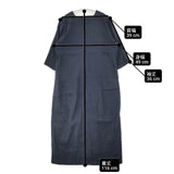 humoresque V-neck dress インディゴ DS2102a リネンコットンドレス ワンピース ネイビー レディース ユーモレスク【中古】6-0408M∞