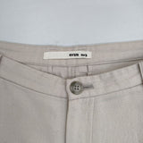 evam eva Cotton wool twill pants E153T159 コットンウール パンツ ベージュ レディース エヴァムエヴァ【中古】6-0105T∞