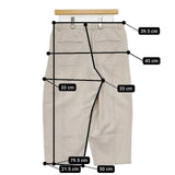 evam eva Cotton wool twill pants E153T159 コットンウール パンツ ベージュ レディース エヴァムエヴァ【中古】6-0105T∞
