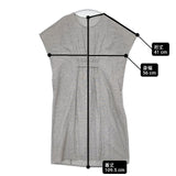 evam eva シャンブレー ドルマン ワンピース E171T242 フレンチスリーブ ワンピース グレー レディース エヴァムエヴァ【中古】6-0613S∞