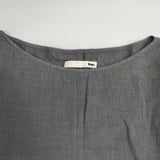 evam eva linen pullover 定価16500円 ブラウス シャツ グレー レディース エヴァムエヴァ【中古】6-0613S∞