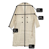 miho umezawa リネンウールロングノーカラー ベルト付き コート アイボリー レディース ミホ ウメザワ【中古】6-0311M♪