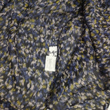 humoresque シルク loop shirt DS2201 総柄 半袖 ブラウス シャツ ネイビー イエロー レディース ユーモレスク【中古】6-0613S∞