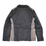 COMME des GARCONS 異素材 パデットテーラードジャケット GT-J026 サイズM テーラードジャケット AD2017 グレー ブラック レディース コムデギャルソン【中古】5-1219T♪