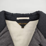 COMME des GARCONS 異素材 パデットテーラードジャケット GT-J026 サイズM テーラードジャケット AD2017 グレー ブラック レディース コムデギャルソン【中古】5-1219T♪