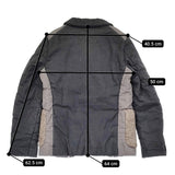 COMME des GARCONS 異素材 パデットテーラードジャケット GT-J026 サイズM テーラードジャケット AD2017 グレー ブラック レディース コムデギャルソン【中古】5-1219T♪