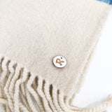 45R/45rpm 3色ライン ストール マフラー ベージュ イエロー レディース フォーティーファイブアールピーエム【中古】5-1215T◎