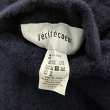 veritecoeur ハーフスリーブコート VC-2212 定価44000円 ノーカラージャケット ネイビー レディース ヴェリテクール【中古】5-1214T♪