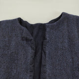 veritecoeur ハーフスリーブコート VC-2212 定価44000円 ノーカラージャケット ネイビー レディース ヴェリテクール【中古】5-1214T♪