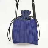 PLEATS PLEASE ISSEY MIYAKE プリーツ ショルダーポーチ ショルダーバッグ ブルー ネイビー レディース プリーツプリーズ【中古】5-1217G◎