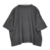 mao made 25SS きれいめ天竺ピグメント染め お花パッチししゅうTEE 定価15400円 521208 半袖Ｔシャツ カットソー ブラック レディース マオメイド【中古】6-0430S◎