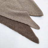 audrey and john wad トライアングルストール ウールナイロン 定価14300円 25AW ベージュ ブラウン レディース オードリーアンドジョンワッド【中古】5-1203T♪