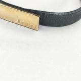 URSUL ユアソル Bracelet Turn Triple サイズM レザー3連 ブレスレット ブラック ゴールド レディース【中古】6-0212G∞