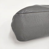 soutiencollar しっくりバッグ レザー がま口 ハンドバッグ グレー レディース ステンカラー【中古】5-1203G♪