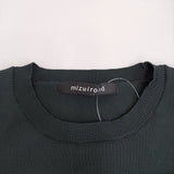 mizuiro-ind crew neck wide P/O クルーネックワイドプルオーバー 定価12980円 3-220122 ニット 25AW Dグリーン レディース ミズイロインド【中古】5-1203M♪