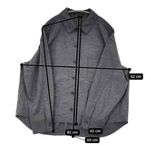 23区 滝沢眞規子さん着用 洗えるウールミルドジャージーシャツ 定価28930円 サイズ48 長袖シャツ 25AW グレー レディース 23区【中古】5-1203T♪