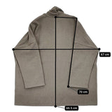 evam eva ショートローブ short robe 定価31900円 E253T186 サイズM ウールカシミヤ コート 25AW グレー レディース エヴァムエヴァ【中古】5-1203T♪