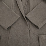 evam eva press wool robe プレスウールローブ 定価46200円 E253K092 サイズM コート 25AW グレー レディース エヴァムエヴァ【中古】5-1203T♪