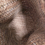 45R/45rpm レザーメッシュ巾着 かごバッグ 革 編み込み ショルダーバッグ ブラウン レディース フォーティーファイブアールピーエム【中古】5-1203G♪