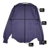 45R/45rpm 丸胴フライスの908レースヘンリー 定価23100円 長袖Ｔシャツ カットソー ロンＴ ネイビー レディース フォーティーファイブアールピーエム【中古】6-0224M♪
