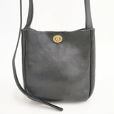 Mimi Berry ミミベリー ショルダーバッグ VAL GRAINY WOMEN 定価40700円 シボ革 ショルダーバッグ ブラック レディース【中古】5-1217G◎