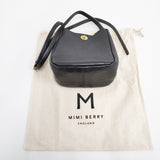 Mimi Berry ミミベリー ショルダーバッグ VAL GRAINY WOMEN 定価40700円 シボ革 ショルダーバッグ ブラック レディース【中古】5-1217G◎