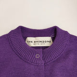 THE SHINZONE LONG RIB CARDIGAN ロングリブカーディガン 定価25300円 23ASNI05 ニット 25AW パープル レディース シンゾーン【中古】5-1203T♪