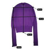 THE SHINZONE LONG RIB CARDIGAN ロングリブカーディガン 定価25300円 23ASNI05 ニット 25AW パープル レディース シンゾーン【中古】5-1203T♪