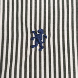 GYMPHLEX ボタンダウンストライプシャツ サイズ14 定価15400円 GY-B0197 MGS 長袖シャツ 25AW ブラック ホワイト レディース ジムフレックス【中古】5-1203M♪