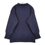 Le Tricoteur イギリス製 ウール ガンジーセーター サイズ38 セーター ニット ネイビー レディース ル・トリコチュール【中古】6-0102T∞