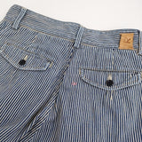 45R/45rpm 麦比古デニムのシャルロットバギー（重） インディゴ ヒッコリー 定価38500円 パンツ ブルー ホワイト レディース フォーティーファイブアールピーエム【中古】5-1203G♪