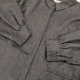 Parc.1 パルクアン ポリエステル 総柄 比翼ボタン ワンピース グレー レディース【中古】6-0305M∞