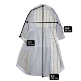 RehersalL リメイクシャツワンピース ストライプ パッチワーク ワンピース ライトブルー ホワイト レディース リハーズオール【中古】6-0311M♪