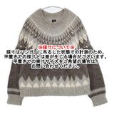 BATONER BN-17FL-025 モヘアウールアルパカノルディック柄セーター サイズ1 セーター ニット グレー レディース バトナー【中古】5-1219T△