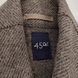 45R/45rpm ラムウールのPコート 定価86900円 サイズ0 ピーコート ブラウン レディース フォーティーファイブアールピーエム【中古】5-1219T♪