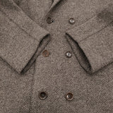 45R/45rpm ラムウールのPコート 定価86900円 サイズ0 ピーコート ブラウン レディース フォーティーファイブアールピーエム【中古】5-1219T♪