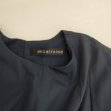 mizuiro-ind ノースリーブ ポリエステルコットン タックドレス ワンピース ネイビー レディース ミズイロインド【中古】6-0613S∞