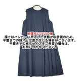 mizuiro-ind ノースリーブ ポリエステルコットン タックドレス ワンピース ネイビー レディース ミズイロインド【中古】6-0613S∞